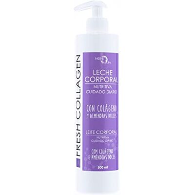 Noche Y Dia Lait corporel au collagène et aux amandes douces Body Milk FRESH COLLAGEN, crème hydratante corporelle nourrissante à usage quotidien 500 ml. Marque : Noche y Día Noche Y Dia Lait corporel au collagène et aux amandes douces Body Milk FRESH COLLAGEN, crème hydratante corporelle nourrissante à usage quotidien 500 ml. Marque : Noche y Día