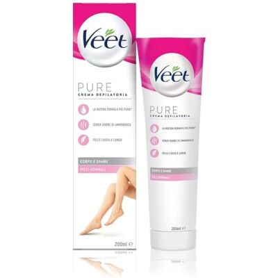 Veet Pure Crème épilatoire Jambes, Corps, Aisselles et Zone Bikini pour peaux normales, Testé dermatologiquement, 400 ml (2 Boîtes x 200 ml) Veet Pure Crème épilatoire Jambes, Corps, Aisselles et Zone Bikini pour peaux normales, Testé dermatologiquement, 400 ml (2 Boîtes x 200 ml)