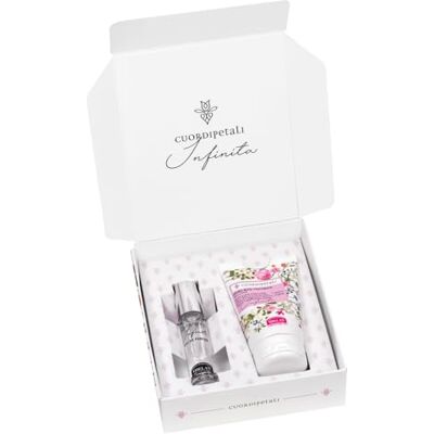 Helan Cœur de pétales Infinita – Coffret cadeau femme avec parfum femme de 10 ml et crème mains sèches et fissurées réparatrice velours pour ongles 50 ml, idéal comme cadeau maman Helan Cœur de pétales Infinita – Coffret cadeau femme avec parfum femme de 10 ml et crème mains sèches et fissurées réparatrice velours pour ongles 50 ml, idéal comme cadeau maman