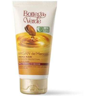 Bottega Verde Crème mains argan du Maroc, 75 ml, nutritif protecteur, à l'huile d'argan pure, traitement hydratant pour peaux normales ou sèches, protège et adoucit Bottega Verde Crème mains argan du Maroc, 75 ml, nutritif protecteur, à l'huile d'argan pure, traitement hydratant pour peaux normales ou sèches, protège et adoucit