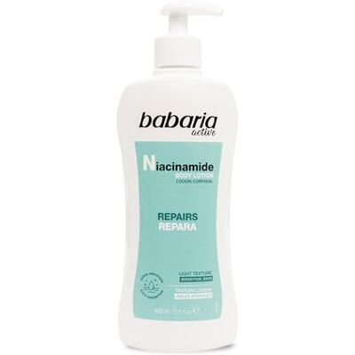 Babaria Crème pour le corps avec niacinamide Body Milk 400 ml Crème avec niacinamide Crème hydratante homme et femme Crème pour le corps Babaria Crème pour le corps avec niacinamide Body Milk 400 ml Crème avec niacinamide Crème hydratante homme et femme Crème pour le corps