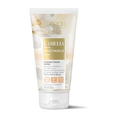 Bottega Verde Camélia et rétinol, crème pour les mains, 75 ml, nutritif et protecteur, avec rétinol et extrait de camélia hyperfermenté de tenue , pour tous les types de peau Bottega Verde Camélia et rétinol, crème pour les mains, 75 ml, nutritif et protecteur, avec rétinol et extrait de camélia hyperfermenté de tenue , pour tous les types de peau
