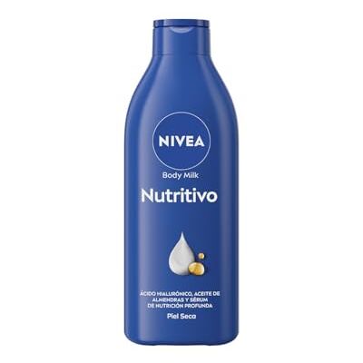 NIVEA Body Milk Nourrissant (1 x 400 ml) Lait Corps Hydratant 72h Hydratant pour le Corps à l'huile d'amande et à l'acide hyaluronique pour peau sèche NIVEA Body Milk Nourrissant (1 x 400 ml) Lait Corps Hydratant 72h Hydratant pour le Corps à l'huile d'amande et à l'acide hyaluronique pour peau sèche