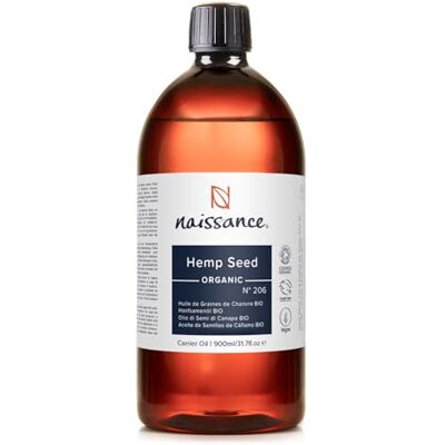 Naissance Huile De Chanvre Vierge BIO (No. 206) 900ml pour Visage, Cheveux Naturelle Et Pressée À Froid Végan Et Non Testé Sur Les Animaux Naissance Huile De Chanvre Vierge BIO (No. 206) 900ml pour Visage, Cheveux Naturelle Et Pressée À Froid Végan Et Non Testé Sur Les Animaux