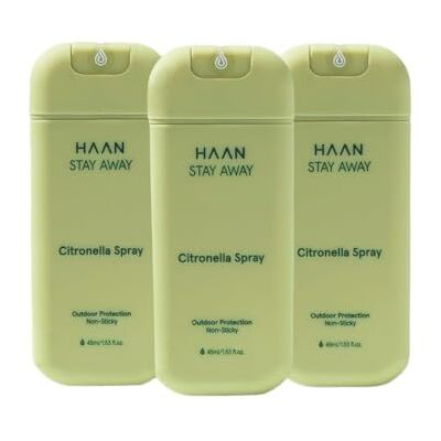 HAAN Stay Away Citronella Spray – Brume corporelle hydratante avec parfum citronnelle Formule végétalienne 86 % naturelle 45 ml HAAN Stay Away Citronella Spray – Brume corporelle hydratante avec parfum citronnelle Formule végétalienne 86 % naturelle 45 ml