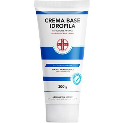AIESI ® Crème Base hydrophile (100 g), Crème hydratante restructurante pour le visage et le corps idéale pour peau sèche, Usage pharmaceutique, cosmétique et dermatologique, Made in Italy AIESI ® Crème Base hydrophile (100 g), Crème hydratante restructurante pour le visage et le corps idéale pour peau sèche, Usage pharmaceutique, cosmétique et dermatologique, Made in Italy