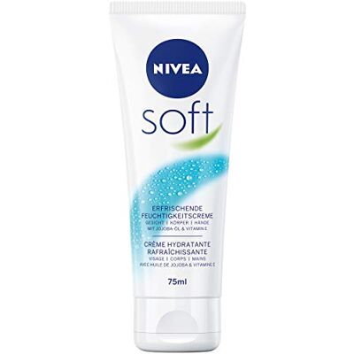 NIVEA Crème hydratante rafraichissante (75 ml) Crème douce nourrissante à la vitamine E et à l'huile de jojoba Crème pour la peau à absorption rapide NIVEA Crème hydratante rafraichissante (75 ml) Crème douce nourrissante à la vitamine E et à l'huile de jojoba Crème pour la peau à absorption rapide