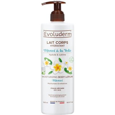 Evoluderm Lait Corps Hydratant Monoï à la Folie 500 ml Ingrédients d'Origine Naturelle Végan Fabrication Française Evoluderm Lait Corps Hydratant Monoï à la Folie 500 ml Ingrédients d'Origine Naturelle Végan Fabrication Française