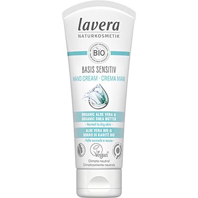 Crème pour les mains Lavera 75ml à l'Aloe Vera & Beurre de Karité - Sensible et Nourrissante Crème pour les mains Lavera 75ml à l'Aloe Vera & Beurre de Karité - Sensible et Nourrissante