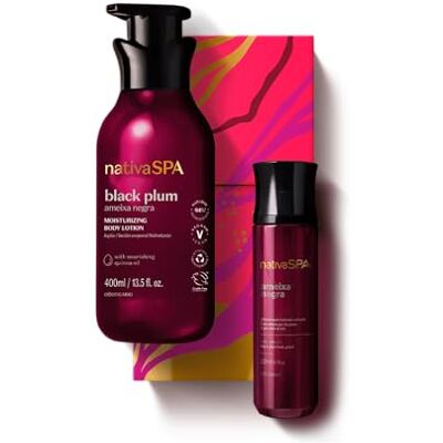 O Boticário Nativa SPA Coffret cadeau pour femme Soin de la peau 2 Crème hydratante pour le corps 400 ml et brume corporelle 75 g O Boticário Nativa SPA Coffret cadeau pour femme Soin de la peau 2 Crème hydratante pour le corps 400 ml et brume corporelle 75 g