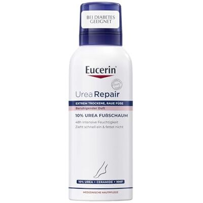 Eucerin UreaRepair plus Fußschaum 10% spendet intensiv Feuchtigkeit und unterstützt die Hautregeneration, 150 ml Solution Eucerin UreaRepair plus Fußschaum 10% spendet intensiv Feuchtigkeit und unterstützt die Hautregeneration, 150 ml Solution