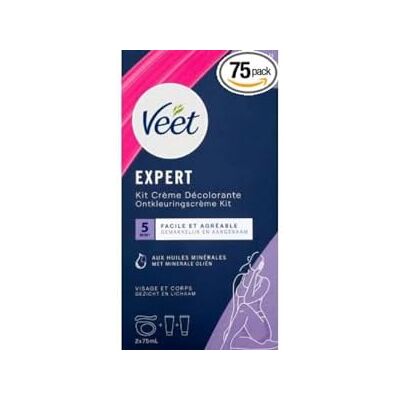 Veet Crème Décolorante Visage et Corps 2 Flacons de 75 Ml Veet Crème Décolorante Visage et Corps 2 Flacons de 75 Ml