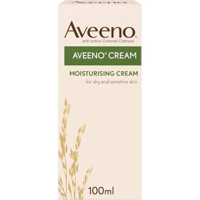 Aveeno Crème hydratante (1 x 100 ml), lotion nourrissante pour le corps avec flocons d'avoine colloïdale hydratante, hydratant pour tout le corps pour peaux sèches et sensibles, convient aux adultes Aveeno Crème hydratante (1 x 100 ml), lotion nourrissante pour le corps avec flocons d'avoine colloïdale hydratante, hydratant pour tout le corps pour peaux sèches et sensibles, convient aux adultes
