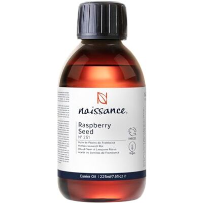 Naissance Huile De Pépins De Framboise (No. 251) 225ml Naturelle, Vegan Nourrissant pour Visage, Cheveux, Peau, Cosmétique Naissance Huile De Pépins De Framboise (No. 251) 225ml Naturelle, Vegan Nourrissant pour Visage, Cheveux, Peau, Cosmétique