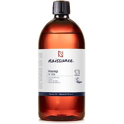 Naissance Huile De Chanvre Vierge (No. 206) 900ml Pour Visage, Cheveux Naturelle Et Pressée À Froid Végan Et Non Testé Sur Les Animaux Naissance Huile De Chanvre Vierge (No. 206) 900ml Pour Visage, Cheveux Naturelle Et Pressée À Froid Végan Et Non Testé Sur Les Animaux