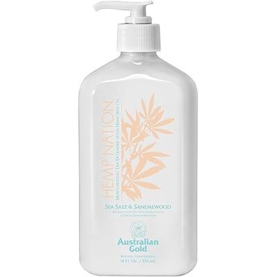 Australian Gold Hemp Nation Sea Salt & Sandalwood Tan Extender Body Lotion 535 ml Australian Gold Hemp Nation Sea Salt & Sandalwood Tan Extender Body Lotion 535 ml