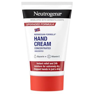 Neutrogena Norwegian Formula Crème pour les mains concentrée non parfumée (1 x 75 ml) pour un soulagement immédiat et durable avec de la glycérine et de la vitamine E (300 applications), parfaite pour Neutrogena Norwegian Formula Crème pour les mains concentrée non parfumée (1 x 75 ml) pour un soulagement immédiat et durable avec de la glycérine et de la vitamine E (300 applications), parfaite pour