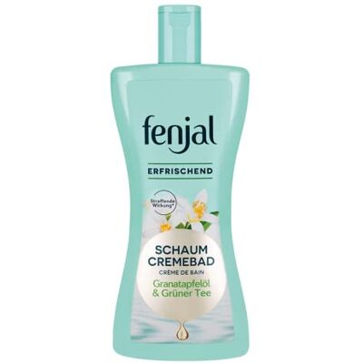 Fenjal Bain moussant d'entretien 400 ml Bain crème végétalien Huile de graines de grenade et extrait de thé vert Pour tout type de peau Rafraîchissant Fenjal Bain moussant d'entretien 400 ml Bain crème végétalien Huile de graines de grenade et extrait de thé vert Pour tout type de peau Rafraîchissant