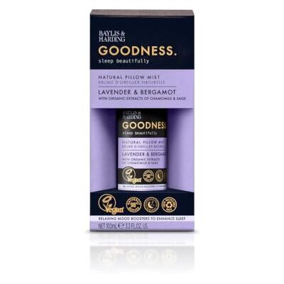 Baylis & Harding Goodness Sleep Lot de 6 brumes d'oreillers à la lavande et à la bergamote, 100 ml – Convient aux végétaliens Baylis & Harding Goodness Sleep Lot de 6 brumes d'oreillers à la lavande et à la bergamote, 100 ml – Convient aux végétaliens
