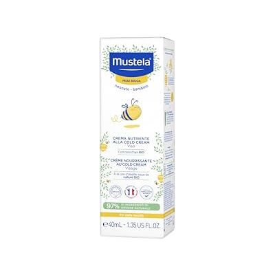 Mustela Crème visage nourrissante CC, crème froide naturelle, beurre de karité, visage, bébé et toute la famille hydratant quotidien, spécifique pour peau sèche, 97% ingrédients d'origine naturelle Mustela Crème visage nourrissante CC, crème froide naturelle, beurre de karité, visage, bébé et toute la famille hydratant quotidien, spécifique pour peau sèche, 97% ingrédients d'origine naturelle