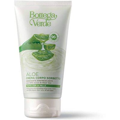 Bottega Verde , Aloe Crème corps sorbet hydratant rafraîchissant avec 30% jus d'aloès* bio (150 ml) tous les types de peau Bottega Verde , Aloe Crème corps sorbet hydratant rafraîchissant avec 30% jus d'aloès* bio (150 ml) tous les types de peau