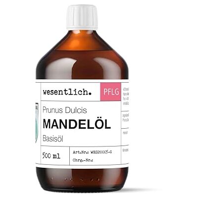 wesentlich. Huile d'amande 500 ml – Huile de base 100 % pure – Soin naturel pour la peau et les cheveux wesentlich. Huile d'amande 500 ml – Huile de base 100 % pure – Soin naturel pour la peau et les cheveux
