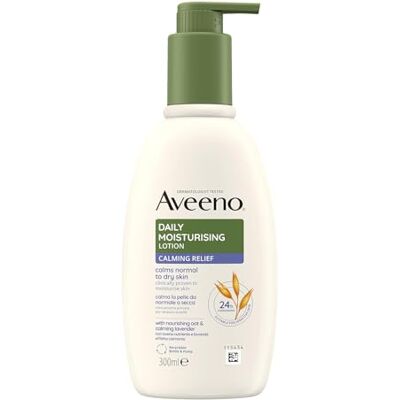 Aveeno Lotion hydratante quotidienne apaisante (1 x 300 ml), lotion apaisante pour le corps avec avoine nourrissante et parfum de lavande apaisante, hydratant doux pour le corps, calme les peaux Aveeno Lotion hydratante quotidienne apaisante (1 x 300 ml), lotion apaisante pour le corps avec avoine nourrissante et parfum de lavande apaisante, hydratant doux pour le corps, calme les peaux