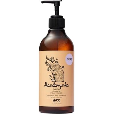 Yope Savon à main Mandarine et Framboise Glycérine végétale Hydratant Dégraissant 98% d'ingrédients naturels Formule Vegan Mandarine et Framboise 500ml Yope Savon à main Mandarine et Framboise Glycérine végétale Hydratant Dégraissant 98% d'ingrédients naturels Formule Vegan Mandarine et Framboise 500ml