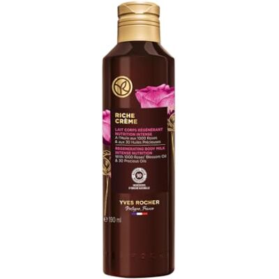 Yves Rocher Riche Crème Lait Corps Régénérant Anti-Âge Peau Sèche – 190 ml Huile nourrissante corps et cheveux, à l’huile aux 1000 Roses et 30 huiles, nourrit sans effet gras et apporte de l’éclat Yves Rocher Riche Crème Lait Corps Régénérant Anti-Âge Peau Sèche – 190 ml Huile nourrissante corps et cheveux, à l’huile aux 1000 Roses et 30 huiles, nourrit sans effet gras et apporte de l’éclat