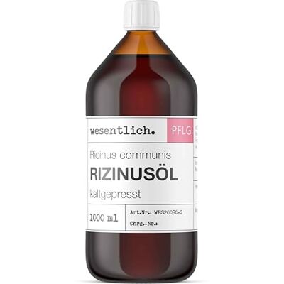 wesentlich. Huile de ricin pressée à froid 1000 ml 100% pure Pour la peau et les cheveux, les cils et les sourcils wesentlich. Huile de ricin pressée à froid 1000 ml 100% pure Pour la peau et les cheveux, les cils et les sourcils