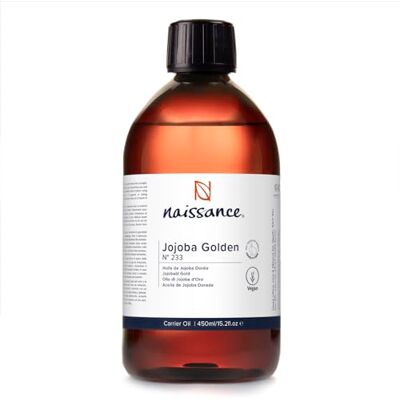 Naissance Huile de Jojoba Dorée (No. 233) 450ml Naturelle et Pressée à Froid Pour le Soin de la Peau, du Corps et des Cheveux Vegan Naissance Huile de Jojoba Dorée (No. 233) 450ml Naturelle et Pressée à Froid Pour le Soin de la Peau, du Corps et des Cheveux Vegan