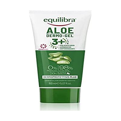 Equilibra Corps, Aloe Dermo-Gel 3+, Gel pour Rougeur à Base d'Aloe Vera et Aloe 3+, Gel pour une peau saine, convient pour la peau avec rougeur, peau sèche et déshydratée, peau Stressée, 150 ml Equilibra Corps, Aloe Dermo-Gel 3+, Gel pour Rougeur à Base d'Aloe Vera et Aloe 3+, Gel pour une peau saine, convient pour la peau avec rougeur, peau sèche et déshydratée, peau Stressée, 150 ml