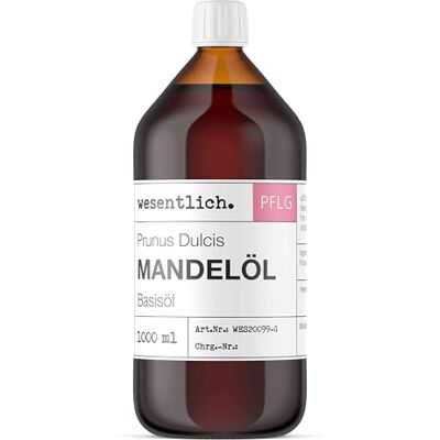 wesentlich. Huile d'amande 1000 ml – Huile de base 100 % pure – Soin naturel pour la peau et les cheveux wesentlich. Huile d'amande 1000 ml – Huile de base 100 % pure – Soin naturel pour la peau et les cheveux