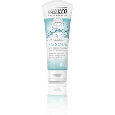 Crème pour les mains Lavera 75ml à l'Aloe Vera & Beurre de Karité - Sensible et Nourrissante Crème pour les mains Lavera 75ml à l'Aloe Vera & Beurre de Karité - Sensible et Nourrissante