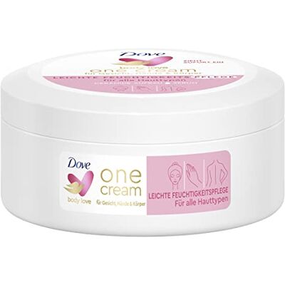 Dove Body Love One Cream Crème légère hydratante pour le visage, les mains et le corps pour tous les types de peau 250 ml 1 pièce Dove Body Love One Cream Crème légère hydratante pour le visage, les mains et le corps pour tous les types de peau 250 ml 1 pièce