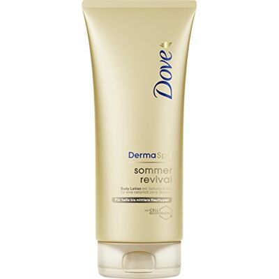 Dove DermaSpa Lotion corporelle pour peaux claires à moyennes cutanées d'été Revival avec hydratants cellulaires (1 x 200 ml) Dove DermaSpa Lotion corporelle pour peaux claires à moyennes cutanées d'été Revival avec hydratants cellulaires (1 x 200 ml)