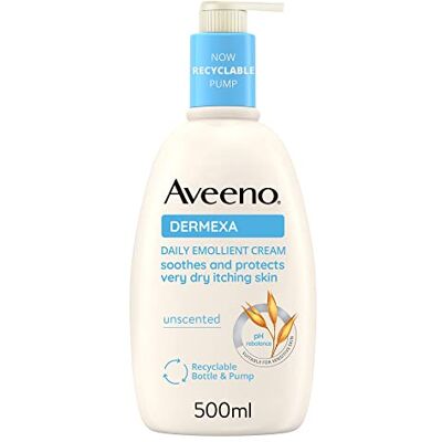 Aveeno Dermexa Crème apaisante pour le corps Pour peaux sèches et démangeaisons Crème hydratante sans parfum pour peaux sèches Avec avoine et céramides 500 ml Aveeno Dermexa Crème apaisante pour le corps Pour peaux sèches et démangeaisons Crème hydratante sans parfum pour peaux sèches Avec avoine et céramides 500 ml