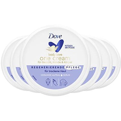 Dove Body Love One Cream Crème de soin régénérante pour le visage, les mains et le corps pour peaux sèches 6 x 250 ml Dove Body Love One Cream Crème de soin régénérante pour le visage, les mains et le corps pour peaux sèches 6 x 250 ml