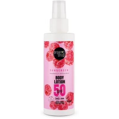 Organic Shop 50 SPF Sunscreen Body Lotion 150ml Organic Shop 50 SPF Sunscreen Body Lotion 150ml