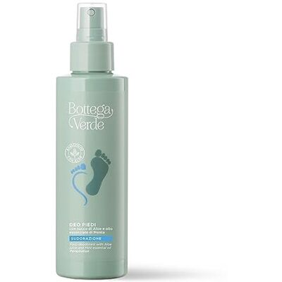 Bottega Verde Deo pieds avec du jus d'aloès et de l'huile essentielle de menthe (100 ml) transpiration Bottega Verde Deo pieds avec du jus d'aloès et de l'huile essentielle de menthe (100 ml) transpiration
