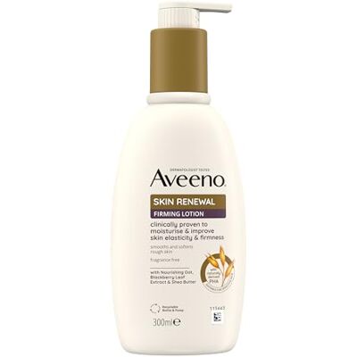 Aveeno Skin Renewal Lotion raffermissante pour le corps avec avoine prébiotique nourrissante, beurre de karité, 4% PHA d'origine naturelle et extrait de feuille de mûrier 300 ml Aveeno Skin Renewal Lotion raffermissante pour le corps avec avoine prébiotique nourrissante, beurre de karité, 4% PHA d'origine naturelle et extrait de feuille de mûrier 300 ml