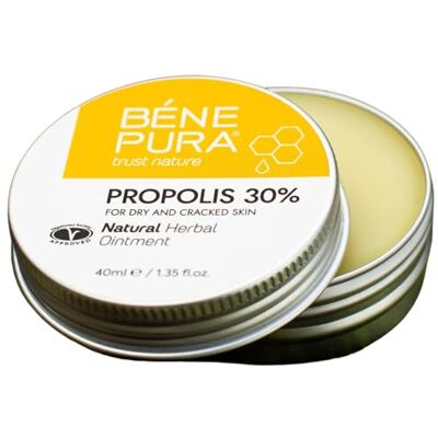 Trust BenePura Pommade Propolis, Pommade Naturelle à 30% Propolis pour les Démangeaisons, la Peau Sèche et Craquelée, 40 ml Trust BenePura Pommade Propolis, Pommade Naturelle à 30% Propolis pour les Démangeaisons, la Peau Sèche et Craquelée, 40 ml