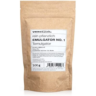wesentlich. Emulsifiant No.1 (témulsifiant) – pour cosmétiques et crèmes DIY – essentiel. – 100 g – purement végétal wesentlich. Emulsifiant No.1 (témulsifiant) – pour cosmétiques et crèmes DIY – essentiel. – 100 g – purement végétal
