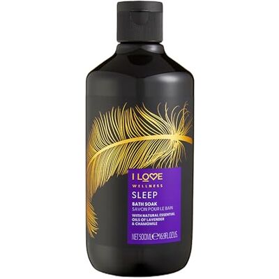 I LOVE Wellness SLEEP Bath Soak, With Natural Essential Oils Of Lavender & Chamomile, Fragranced Bath Soak, Invigorating Aroma, Vegetarian & Vegan-Friendly 500ml I LOVE Wellness SLEEP Bath Soak, With Natural Essential Oils Of Lavender & Chamomile, Fragranced Bath Soak, Invigorating Aroma, Vegetarian & Vegan-Friendly 500ml