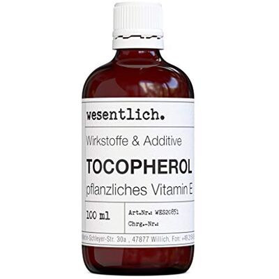 wesentlich. Huile de vitamine E, purement végétale, tocophérol, 100 ml, soin pour la peau, les cheveux, les ongles wesentlich. Huile de vitamine E, purement végétale, tocophérol, 100 ml, soin pour la peau, les cheveux, les ongles