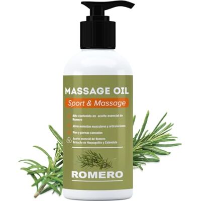 QKnatur ROMARIN Huile de massage à haute teneur en huile essentielle de romarin et extraits d'Harpagofito et de Calendula Récupérateur musculaire 500 ml. QKnatur ROMARIN Huile de massage à haute teneur en huile essentielle de romarin et extraits d'Harpagofito et de Calendula Récupérateur musculaire 500 ml.