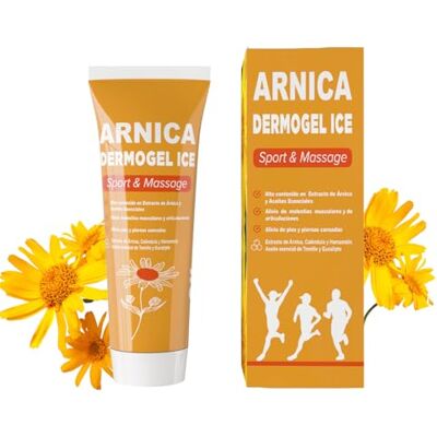 QKnatur Gel-crème à l'Arnica pour les muscles et les articulations (100 ml) Effet rafraîchissant Calendula et hamamélis Gel de massage sportif Absorption rapide QKnatur Gel-crème à l'Arnica pour les muscles et les articulations (100 ml) Effet rafraîchissant Calendula et hamamélis Gel de massage sportif Absorption rapide