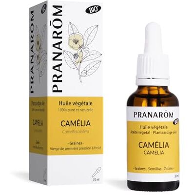 Pranarôm Huile Végétale Camélia Bio 30 ml Ultra-douce, apporte confort et souplesse. Idéale en soin visage, cou et décolleté. Pranarôm Huile Végétale Camélia Bio 30 ml Ultra-douce, apporte confort et souplesse. Idéale en soin visage, cou et décolleté.
