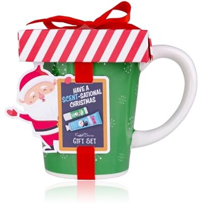 accentra Santa & Co Coffret cadeau avec crème pour les mains et les ongles 30 ml, baume à lèvres 4 g, tasse (env. 250 ml) Parfum baies glacées Bleu/rouge/vert accentra Santa & Co Coffret cadeau avec crème pour les mains et les ongles 30 ml, baume à lèvres 4 g, tasse (env. 250 ml) Parfum baies glacées Bleu/rouge/vert