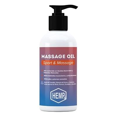 QKnatur Huile de CHANVRE pressé à froid et à l'EXTRAIT d´ARNICA pour massage de récupération musculaire 250 ml. Effet relaxant pour tous types de douleurs musculaires, dos, épaules, pieds, genoux QKnatur Huile de CHANVRE pressé à froid et à l'EXTRAIT d´ARNICA pour massage de récupération musculaire 250 ml. Effet relaxant pour tous types de douleurs musculaires, dos, épaules, pieds, genoux